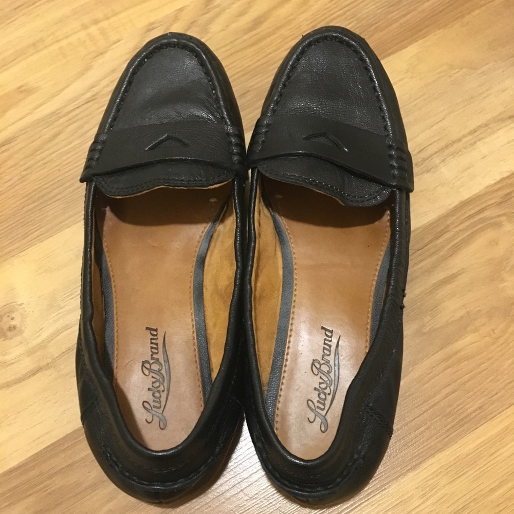 Lucky Brand Black Penny Loafers 6 - Picture 2 of 7